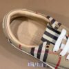 BURBERRY CHECK AND LEATHER SNEAKERS - R009