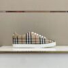 BURBERRY CHECK AND LEATHER SNEAKERS - R009