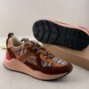 BURBERRY CHECK AND SUEDE SNEAKERS DARK BIRCH BROWN - R020