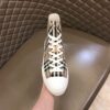 BURBERRY CHECK COTTON HIGH-TOP SNEAKERS - R033