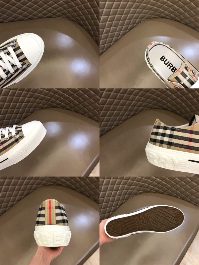 BURBERRY CHECK COTTON SNEAKERS - R035