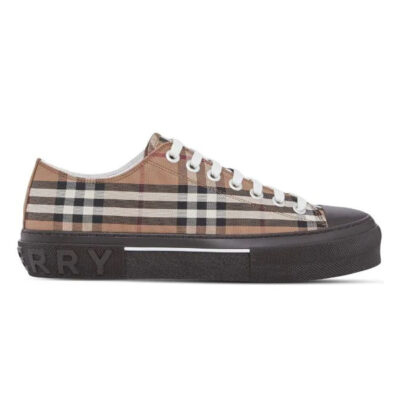 BURBERRY CHECK COTTON SNEAKERS - R036