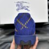 BURBERRY CHECK KNIT BOX SNEAKERS BRIGHT NAVY - R004