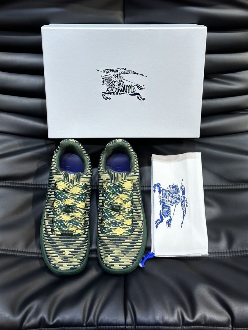 BURBERRY CHECK KNIT BOX SNEAKERS PRIMROSE - R003