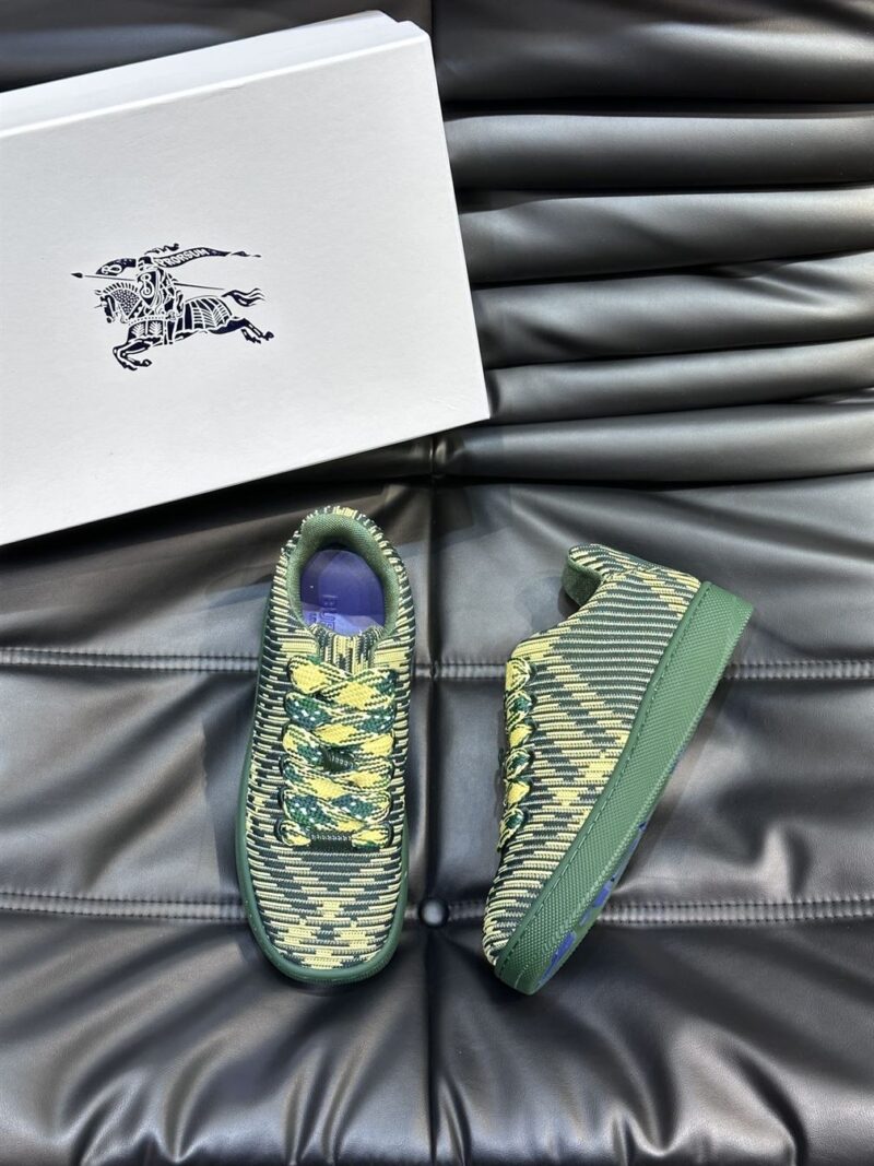 BURBERRY CHECK KNIT BOX SNEAKERS PRIMROSE - R003