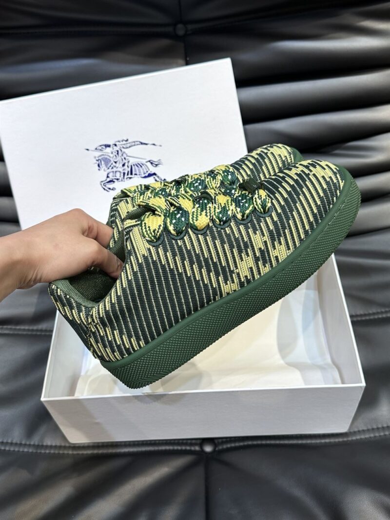 BURBERRY CHECK KNIT BOX SNEAKERS PRIMROSE - R003