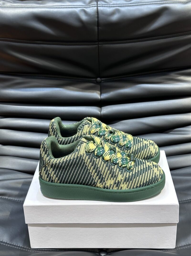 BURBERRY CHECK KNIT BOX SNEAKERS PRIMROSE - R003