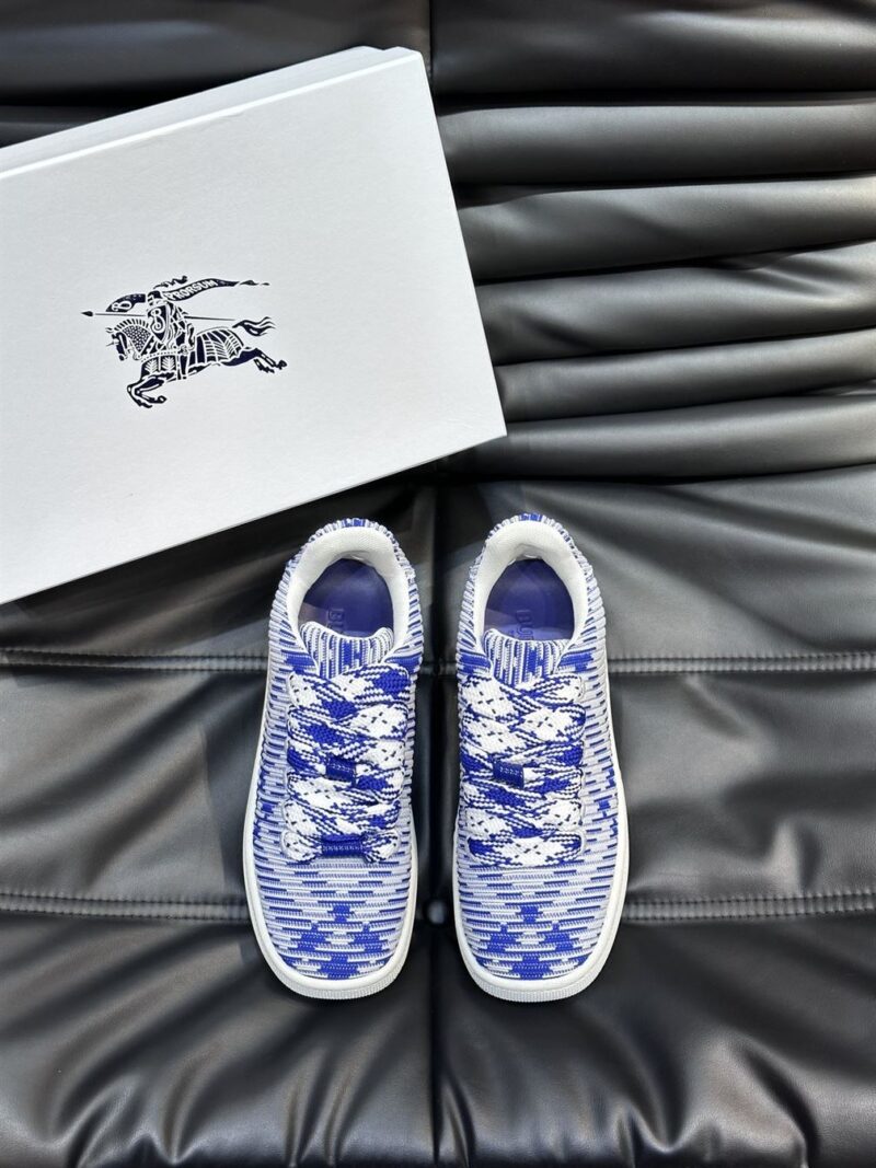 BURBERRY CHECK KNIT BOX SNEAKERS SALT - R002