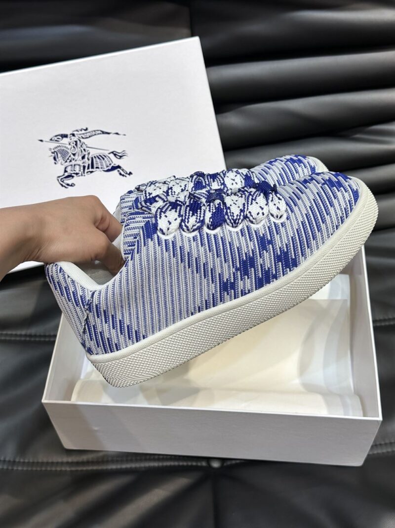 BURBERRY CHECK KNIT BOX SNEAKERS SALT - R002