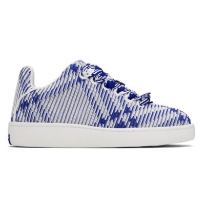 BURBERRY CHECK KNIT BOX SNEAKERS SALT - R002