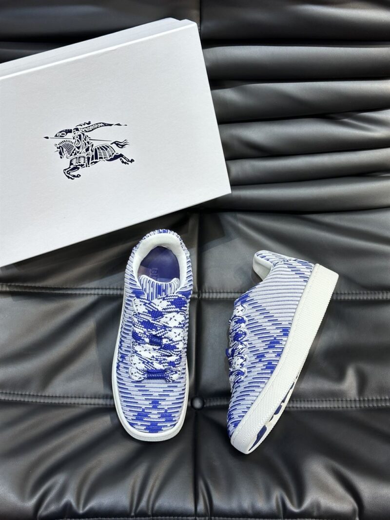 BURBERRY CHECK KNIT BOX SNEAKERS SALT - R002