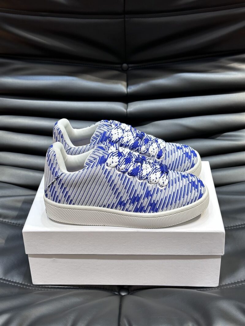 BURBERRY CHECK KNIT BOX SNEAKERS SALT - R002