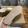 BURBERRY LEATHER AND CHECK COTTON SNEAKERS - R010