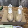 BURBERRY LEATHER AND CHECK COTTON SNEAKERS - R010