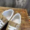 BURBERRY LEATHER AND CHECK COTTON SNEAKERS - R010