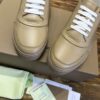 BURBERRY LEATHER AND CHECK COTTON SNEAKERS - R010