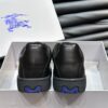 BURBERRY LEATHER BOX SNEAKERS BLACK - R008