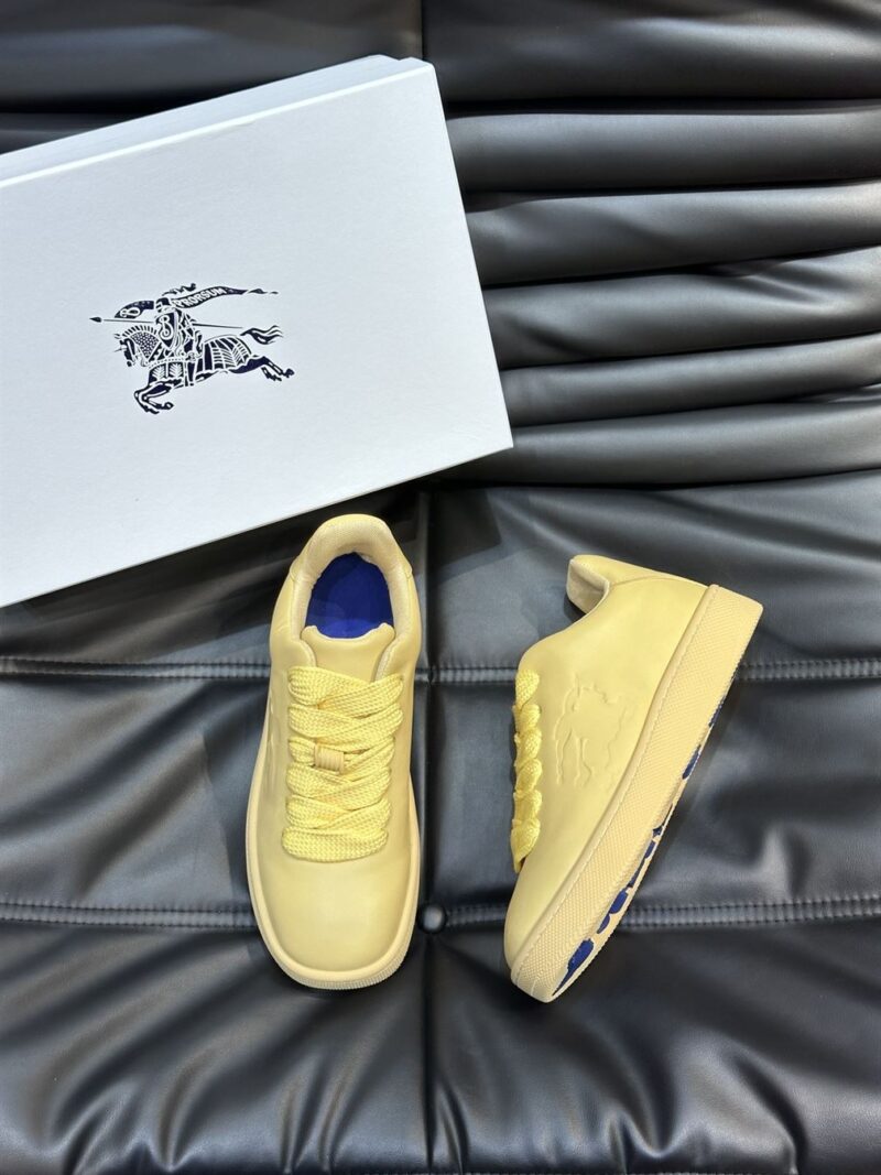 BURBERRY LEATHER BOX SNEAKERS DAFFODIL - R007