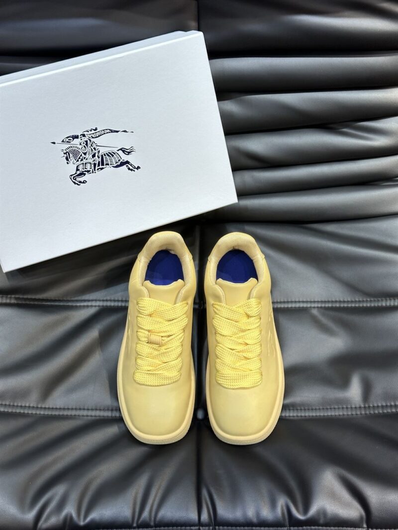 BURBERRY LEATHER BOX SNEAKERS DAFFODIL - R007