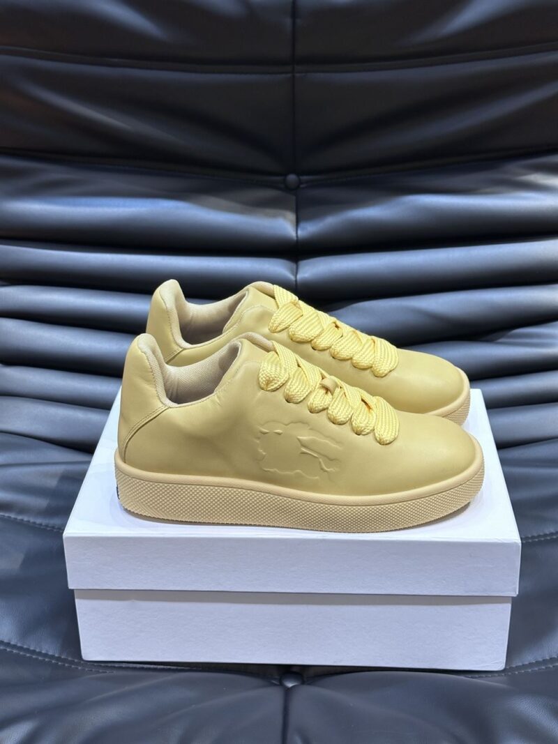 BURBERRY LEATHER BOX SNEAKERS DAFFODIL - R007