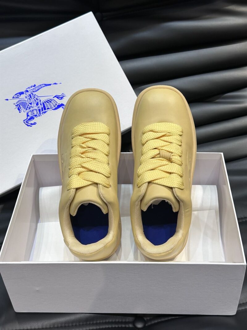 BURBERRY LEATHER BOX SNEAKERS DAFFODIL - R007