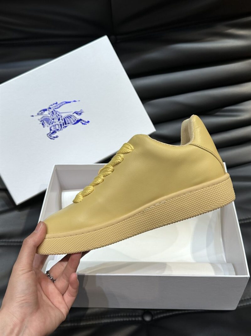 BURBERRY LEATHER BOX SNEAKERS DAFFODIL - R007