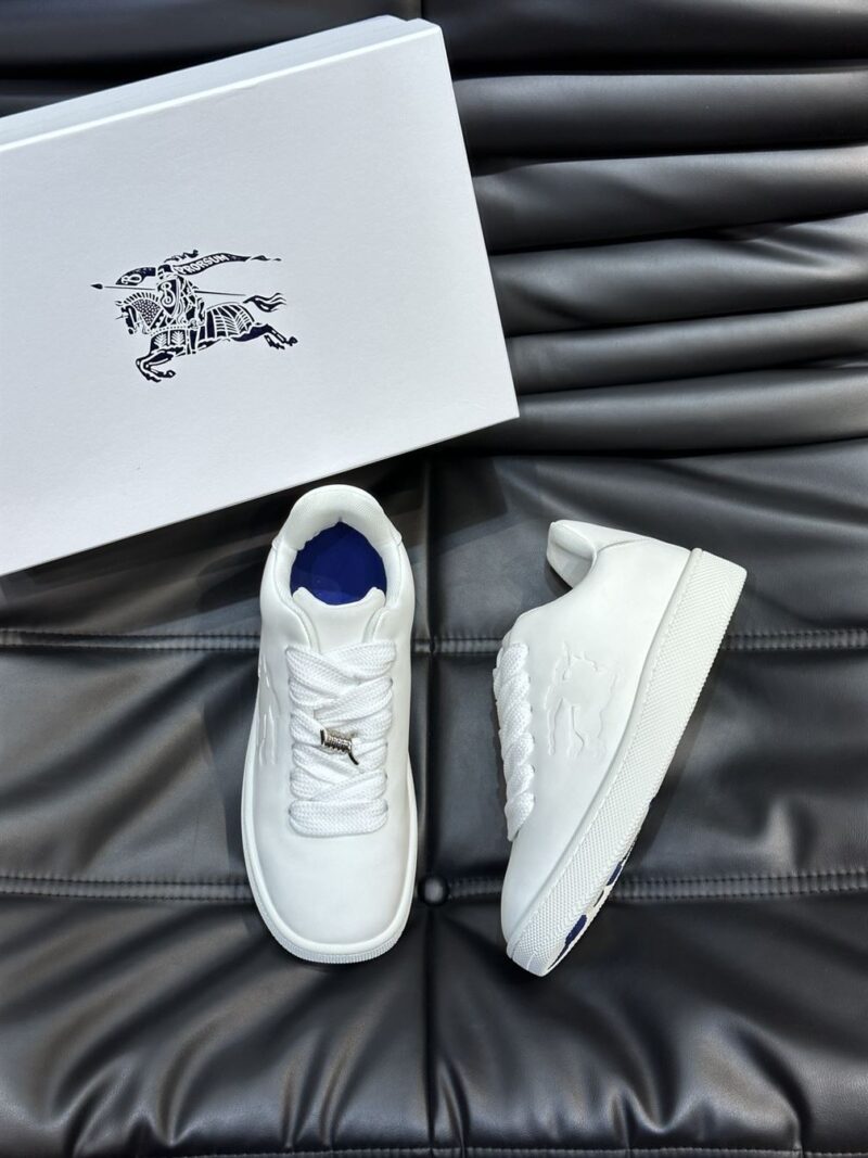 BURBERRY LEATHER BOX SNEAKERS WHITE - R005