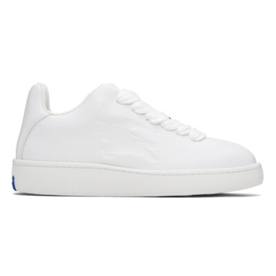 BURBERRY LEATHER BOX SNEAKERS WHITE - R005