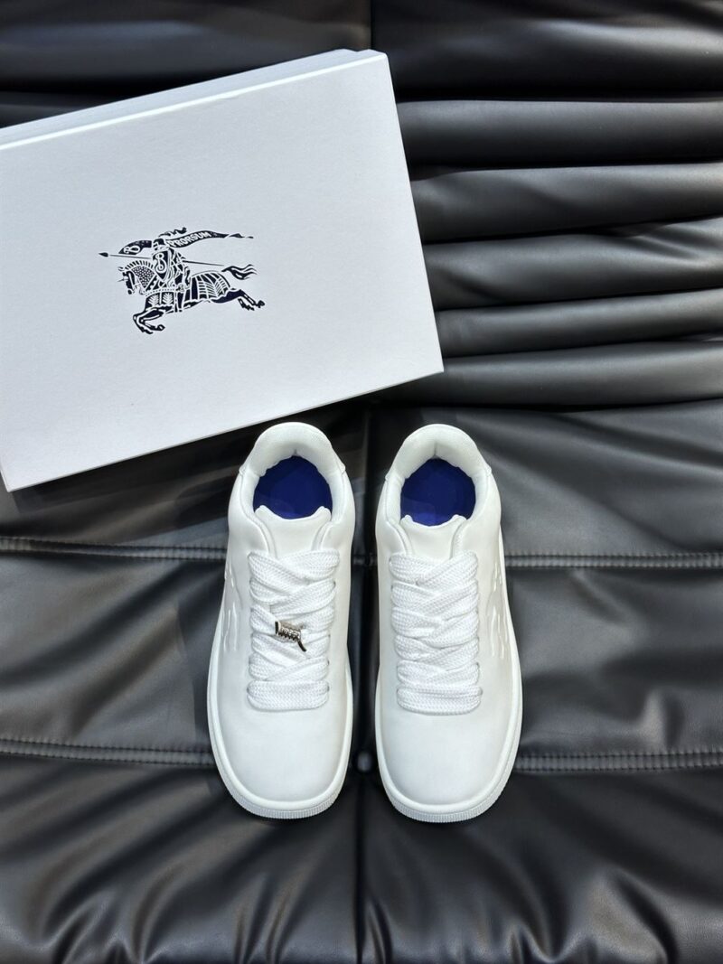 BURBERRY LEATHER BOX SNEAKERS WHITE - R005