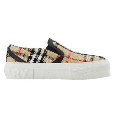 BURBERRY SLIP ON CHECK SNEAKERS - R013