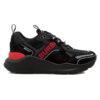 BURBERRY SUEDE AND MESH SNEAKERS BLACK BRIGHT RED - R021