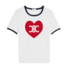 CELINE HEART TRIOMPHE T-SHIRT IN COTTON JERSEY - CE014