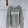 CELINE HOODED SWEATER IN RIBBED WOOL - CR012