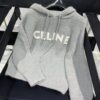 CELINE HOODED SWEATER IN RIBBED WOOL - CR012