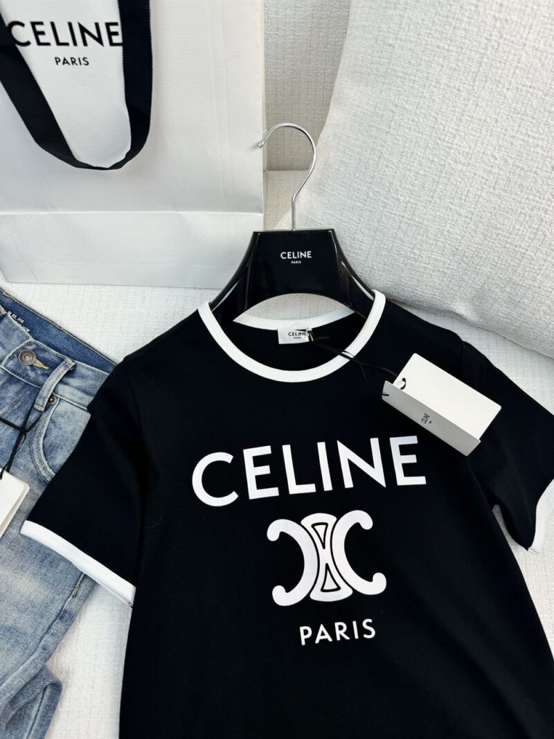 CELINE PARIS T-SHIRT IN COTTON JERSEY - CE010