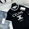 CELINE PARIS T-SHIRT IN COTTON JERSEY - CE010