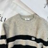 CELINE TRIOMPHE CREW NECK SWEATER IN STRIPED WOOL - CR013