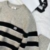 CELINE TRIOMPHE CREW NECK SWEATER IN STRIPED WOOL - CR013