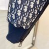 DIOR BOMBER JACKET BLUE TECHNICAL TAFFETA JACQUARD - CB012