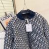 DIOR BOMBER JACKET BLUE TECHNICAL TAFFETA JACQUARD - CB012