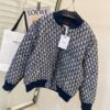 DIOR BOMBER JACKET BLUE TECHNICAL TAFFETA JACQUARD - CB012