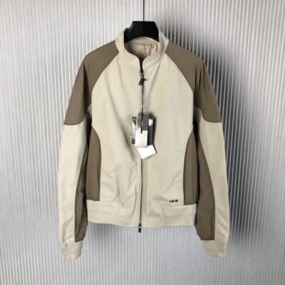 DIOR BOMBER JACKET GRAY COTTON CANVAS - CB016