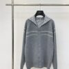 DIOR GREY OBLIQUE REVERSIBLE ZIP HOODIE - CB013