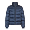 DIOR OBLIQUE DOWN JACKET NAVY BLUE TECHNICAL JACQUARD - CB003