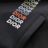 DIOR PRINTED RELAXED FIT COTTON BLACK HOODIE - Z027