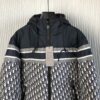 DIOR REVERSIBLE LONG PUFFER JACKET BLUE AND ACRU DIOR OBLIQUE QUILTED TECHNICAL TAFFETA - CB005