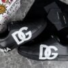 DOLCE & GABBANA CALFSKIN NAPPA PORTOFINO SNEAKERS WITH DG LOGO PRINT - HY026