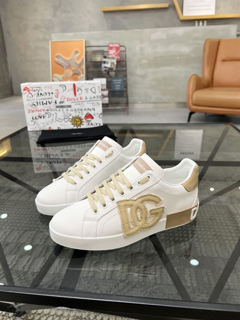 DOLCE & GABBANA CALFSKIN PORTOFINO SNEAKERS - HY017