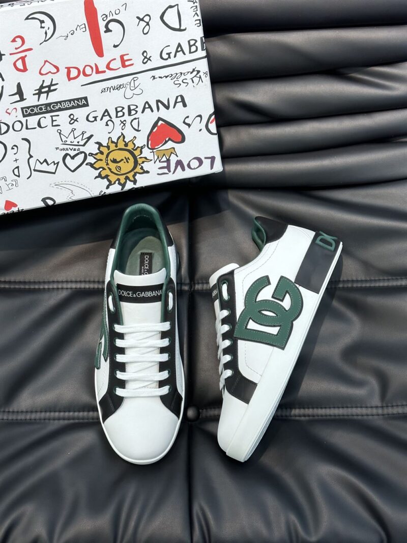 DOLCE & GABBANA CALFSKIN PORTOFINO SNEAKERS - HY043