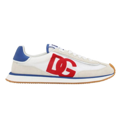 DOLCE & GABBANA MIXED-MATERIAL DG CUSHION SNEAKERS - HY014